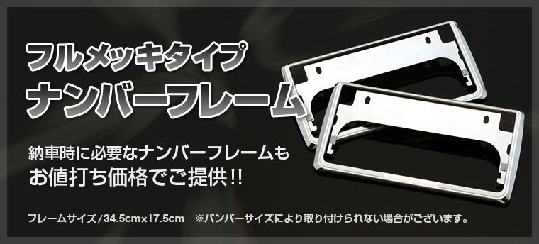 イメージ：フルメッキタイプナンバーフレーム