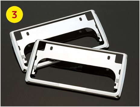 イメージ：フルメッキタイプナンバーフレーム